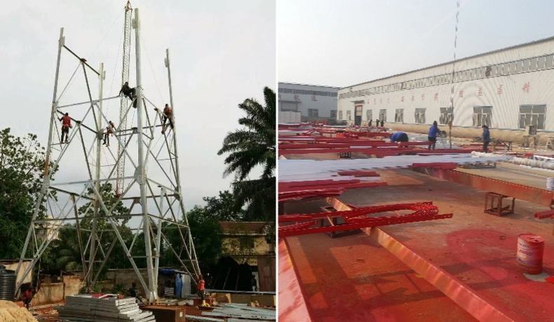 10 sets of 60m 4-legged angular steel towers in Tanzania