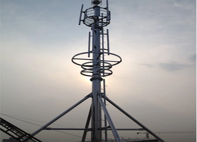 mobile tower installation on rooftop